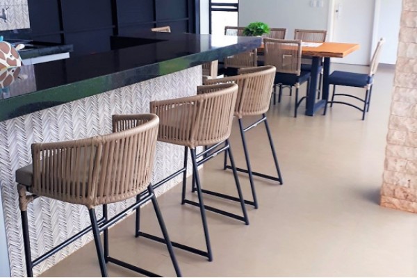 Banqueta Dallas Canvas Corda Náutica